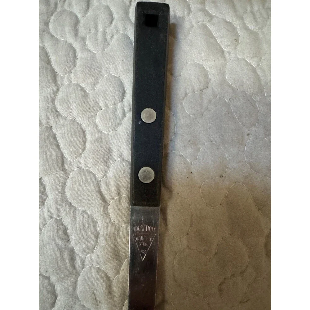 Vintage Household Stainless Steel USA Measuring Scoop Ladle black Handle